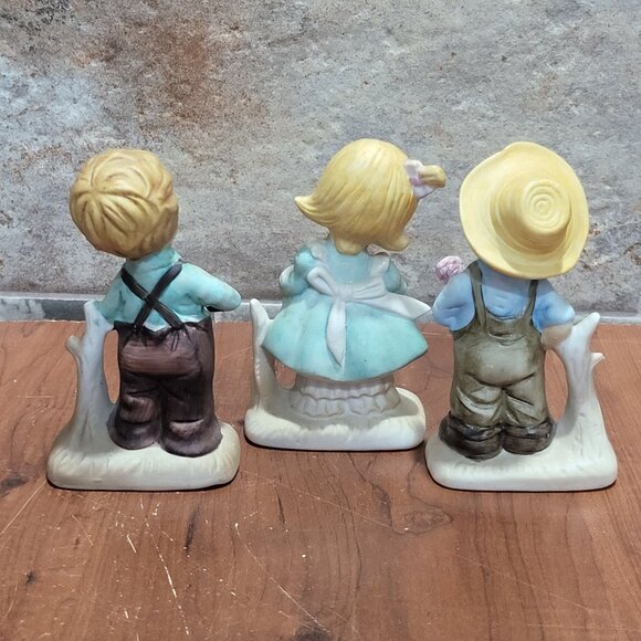Vintage Norleans Boy and Girl Figurines Set of 3 - Picture 3 of 12